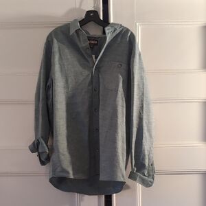 Casual Blue Button-Up Shirt